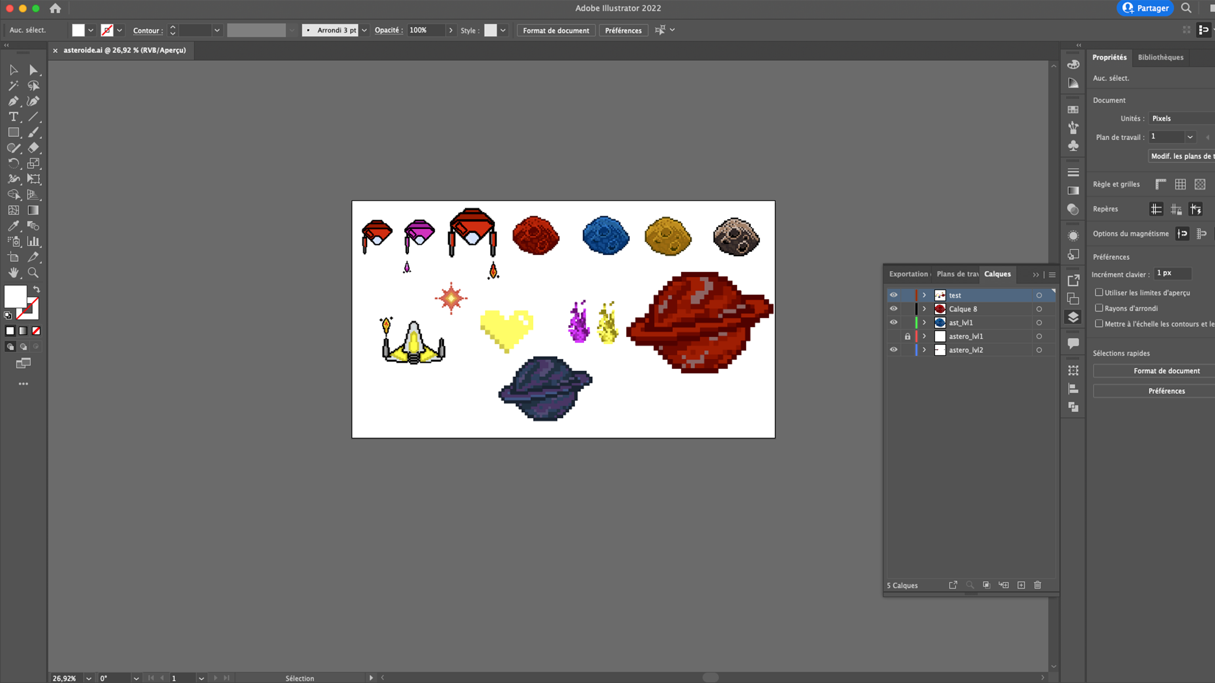 Image de l'étape Conception des assets