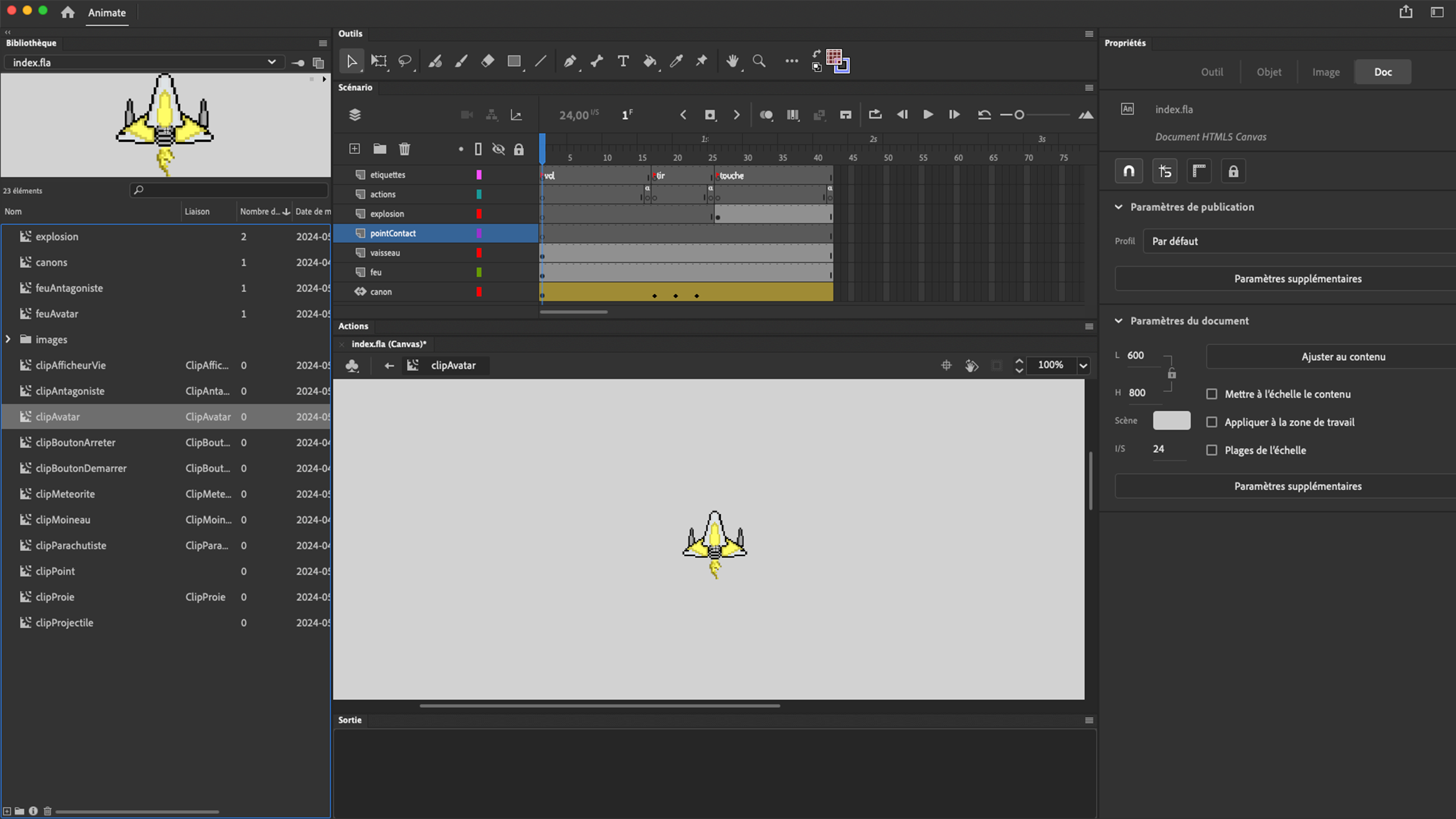 Image de l'étape Animation des assets