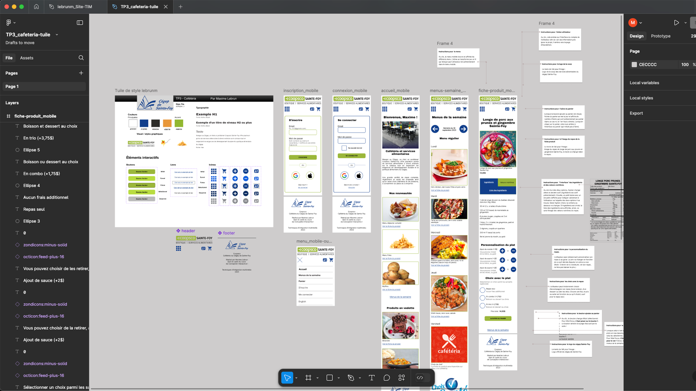 Image de l'étape Conception des maquettes