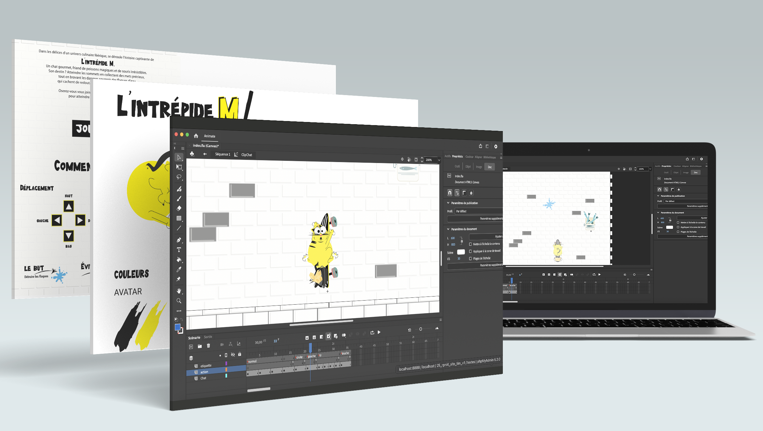 Image de l'étape Conception des médias et des animations